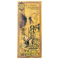 Gold Aurum 24K Wyoming 50 Goldback Note