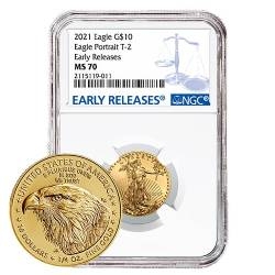 2021 1/4 oz NGC MS-70 Early Releases Type 2 American Gold Eagle Coin 2021 1/4 oz NGC MS-70 Early Releases Type 2 American Gold Eagle Coin