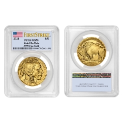 2021 US Gold Buffalo PCGS MS-70 First Strike 1 oz Coin
