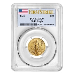 2022 PCGS MS-70 First Strike American Gold Eagle Coin 1/4 oz 2022 PCGS MS-70 First Strike American Gold Eagle Coin 1/4 oz