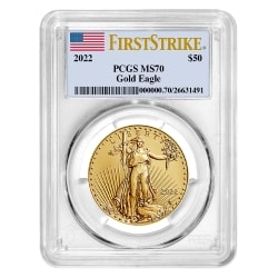 2022 1 oz PCGS MS-70 FS American Gold Eagle Coin
