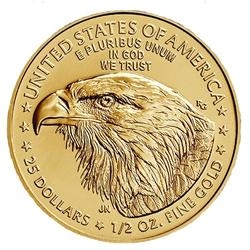 2023 1/2 oz American Gold Eagle Coin BU - Obverse