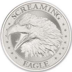2 oz Intaglio Mint Screaming Eagle Silver Round - High Relief