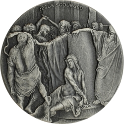 2018 2 oz Jesus Scourged Biblical Silver Coin Series