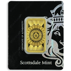 1 oz Scottsdale Mint Marquee Gold Bar - in Certi-Lock 1 oz Scottsdale Mint Marquee Gold Bar - in Certi-Lock