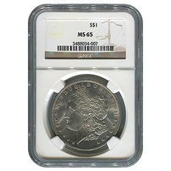 Pre-1921 NGC MS-65 Morgan Silver Dollar - Random Year