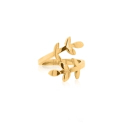 Gold Olive Branch 24k Ring | SD24K