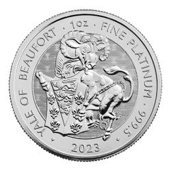 2023 1 oz Tudor Beast Yale of Beaufort Platinum Coin 2023 1 oz Tudor Beast Yale of Beaufort Platinum Coin