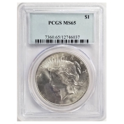 1922-1935 PCGS MS-65 Peace Silver Dollar - Random Year 1922-1935 PCGS MS-65 Peace Silver Dollar - Random Year