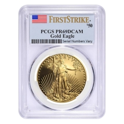 1 oz PCGS PF-69 American Gold Eagle Proof Coin - Random Year