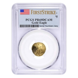 1/10 oz PCGS PF-69 American Gold Eagle Proof Coin - Random Year 1/10 oz PCGS PF-69 American Gold Eagle Proof Coin - Random Year