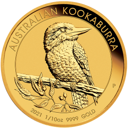 2021 1/10 oz Australian Kookaburra Gold Coin 2021 1/10 oz Australian Kookaburra Gold Coin