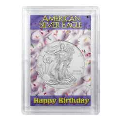Perma Lock Case for American Silver Eagle - Happy Birthday