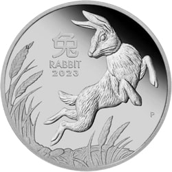 2023 1 oz Perth Mint Platinum Lunar Rabbit Proof Coins - Series III 2023 1 oz Perth Mint Platinum Lunar Rabbit Proof Coins - Series III