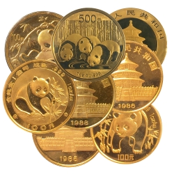 1 oz Chinese Gold Panda Coins - Random Year