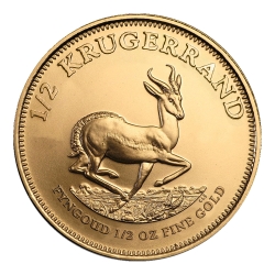 1/2 oz Gold Krugerrand Coin - Random Year 1/2 oz Gold Krugerrand Coin - Random Year