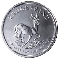 1 oz SA Silver Krugerrand Coin - Random Year 1 oz SA Silver Krugerrand Coin - Random Year