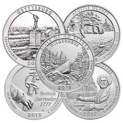 5 oz America The Beautiful Silver Coin - Random Year