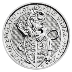 2016 2 oz Queen's Beasts Silver Coin - The Lion