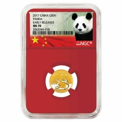 2017 3 Gram Chinese Gold Panda NGC MS-70 Early Release Red Core 2017 3 Gram Chinese Gold Panda NGC MS-70 Early Release Red Core