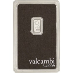 Valcambi Platinum Bar In Assay Card 1 Gram