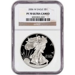 2006-W NGC PF-70 American Silver Eagle Proof 2006-W NGC PF-70 American Silver Eagle Proof