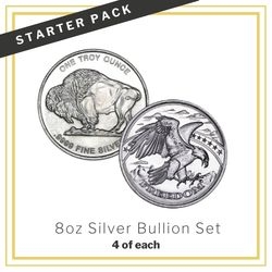 8 oz Silver Bullion - Starter Pack