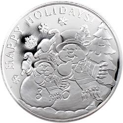 2022 1 oz Snowman Silver Round