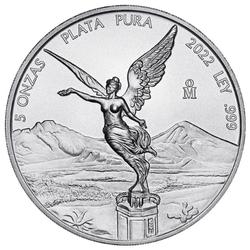 2022 5 oz Silver Mexican Libertad Coin 2022 5 oz Silver Mexican Libertad Coin