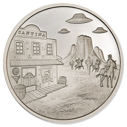 1 oz Cowboys and Aliens Silver Round 1 oz Cowboys and Aliens Silver Round