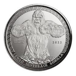 2022 1 oz Congo Gorilla Silver Coin 2022 1 oz Congo Gorilla Silver Coin