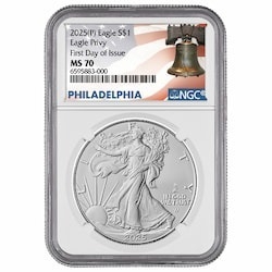 Liberty Bell Label 2025 P Silver Eagle First Eagle Privy Release Philadelphia Limited Edition 1st Day of Issue