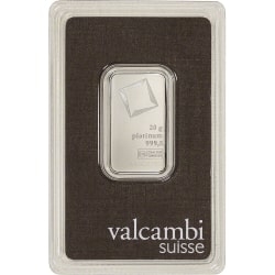 Valcambi Platinum Bar In Assay Card 20 Gram Valcambi Platinum Bar In Assay Card 20 Gram