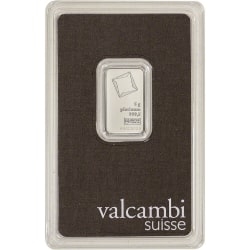 Valcambi Platinum Bar In Assay Card 5 Gram Valcambi Platinum Bar In Assay Card 5 Gram