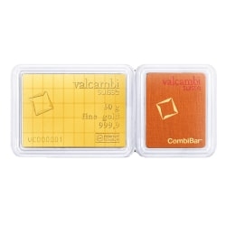 50 x 1 g Valcambi Gold CombiBar - In Assay | Free Shipping