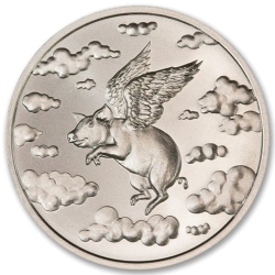 1.5 oz When Pigs Fly Silver Round