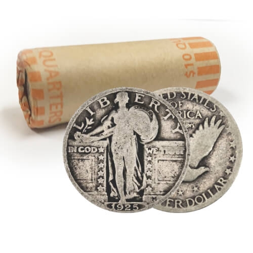 \u002410\u0020Face\u0020\u002D\u002090\u0025\u0020US\u0020Silver\u0020Standing\u0020Liberty\u0020Quarters