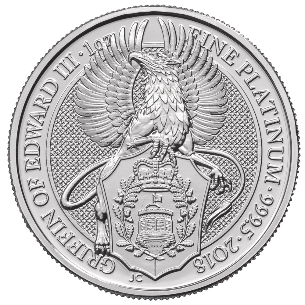 2018\u00201\u0020oz\u0020Queen\u0027s\u0020Beast\u0020Griffin\u0020of\u0020Edward\u0020Platinum\u0020Coin