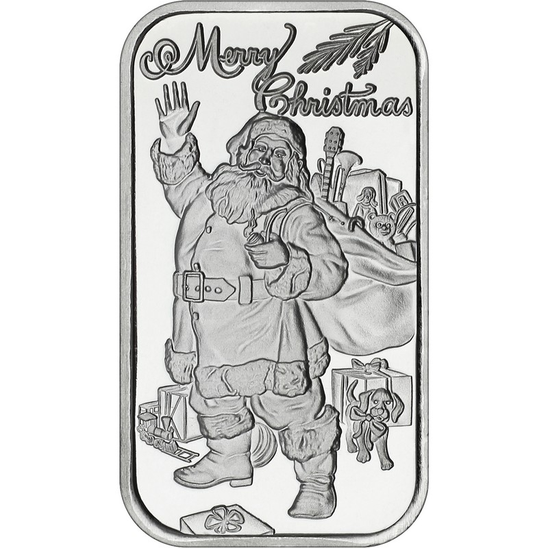 1\u0020oz\u0020Waving\u0020Santa\u0020Claus\u0020Silver\u0020Bar