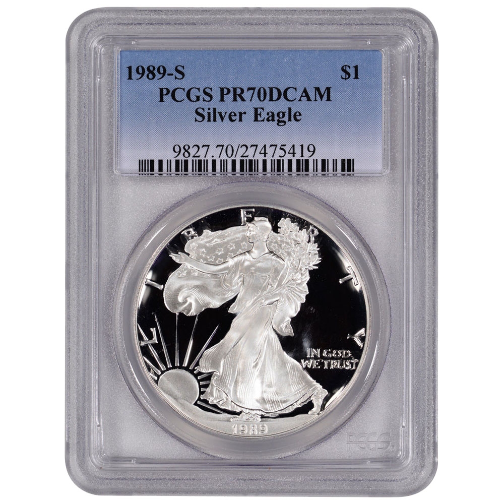 1989\u002DS\u0020PCGS\u0020PR\u002D70\u0020American\u0020Silver\u0020Eagle\u0020Proof\u0020Coin