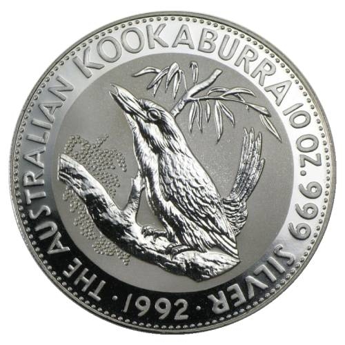 1992\u002010\u0020oz\u0020Australian\u0020Kookaburra\u0020Silver\u0020Coin