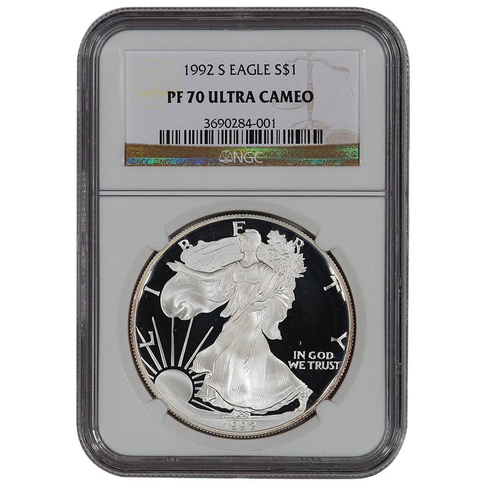 1992\u002DS\u0020NGC\u0020PF\u002D70\u0020Proof\u0020American\u0020Silver\u0020Eagle\u0020Coin