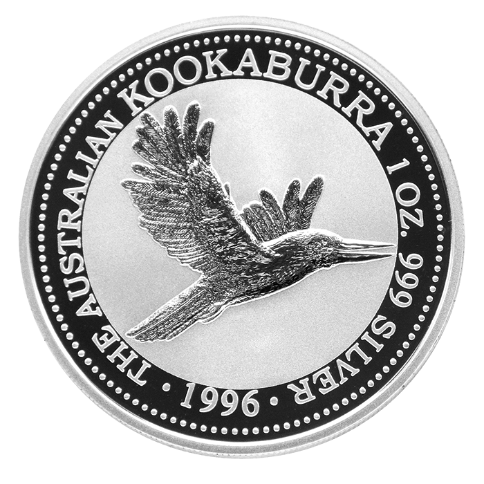 1996\u00201\u0020oz\u0020Australian\u0020Kookaburra\u0020Silver\u0020Coin