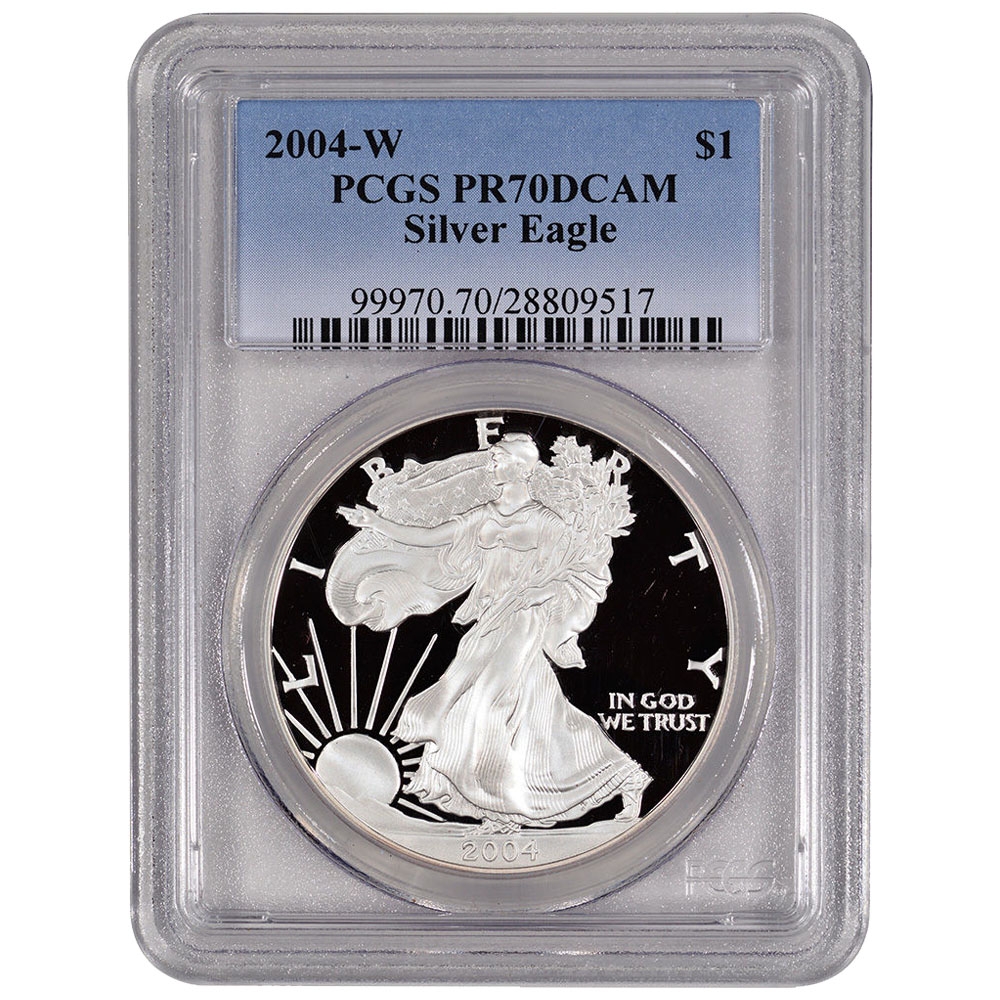 2004\u002DW\u0020PCGS\u0020PR\u002D70\u0020American\u0020Silver\u0020Eagle\u0020Proof\u0020Coin