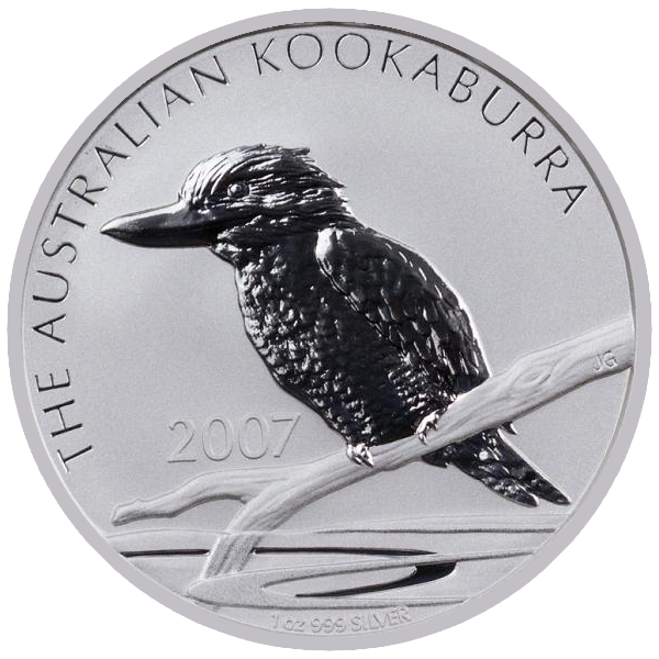 2007\u00201\u0020oz\u0020Australian\u0020Kookaburra\u0020Silver\u0020Coin