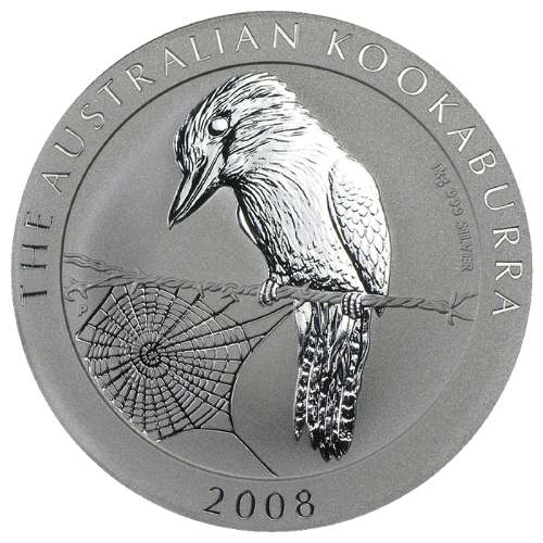 2008\u00201\u0020Kilo\u0020Australian\u0020Kookaburra\u0020Silver\u0020Coin