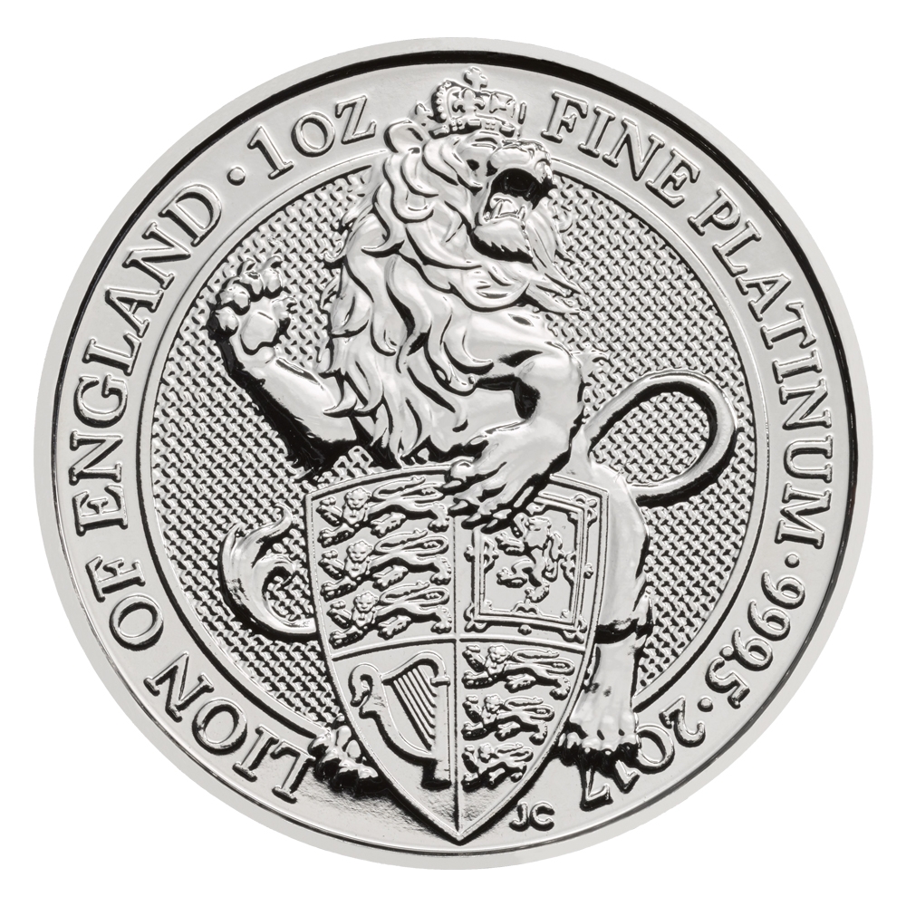 2017\u00201\u0020oz\u0020Queen\u0027s\u0020Beast\u0020Lion\u0020Platinum\u0020Coin