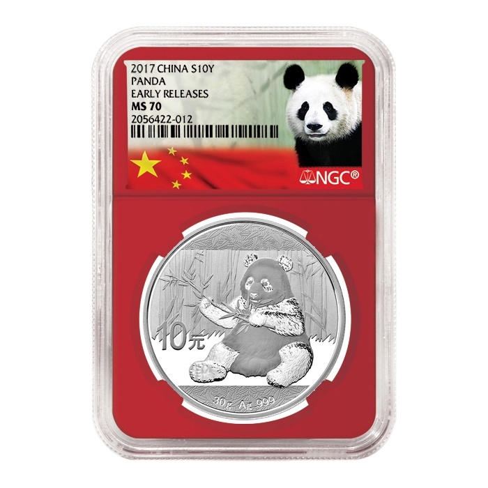 2017\u002030\u0020Gram\u0020Chinese\u0020Silver\u0020Panda\u0020NGC\u0020MS\u002D70\u0020Early\u0020Release\u0020Red\u0020Core