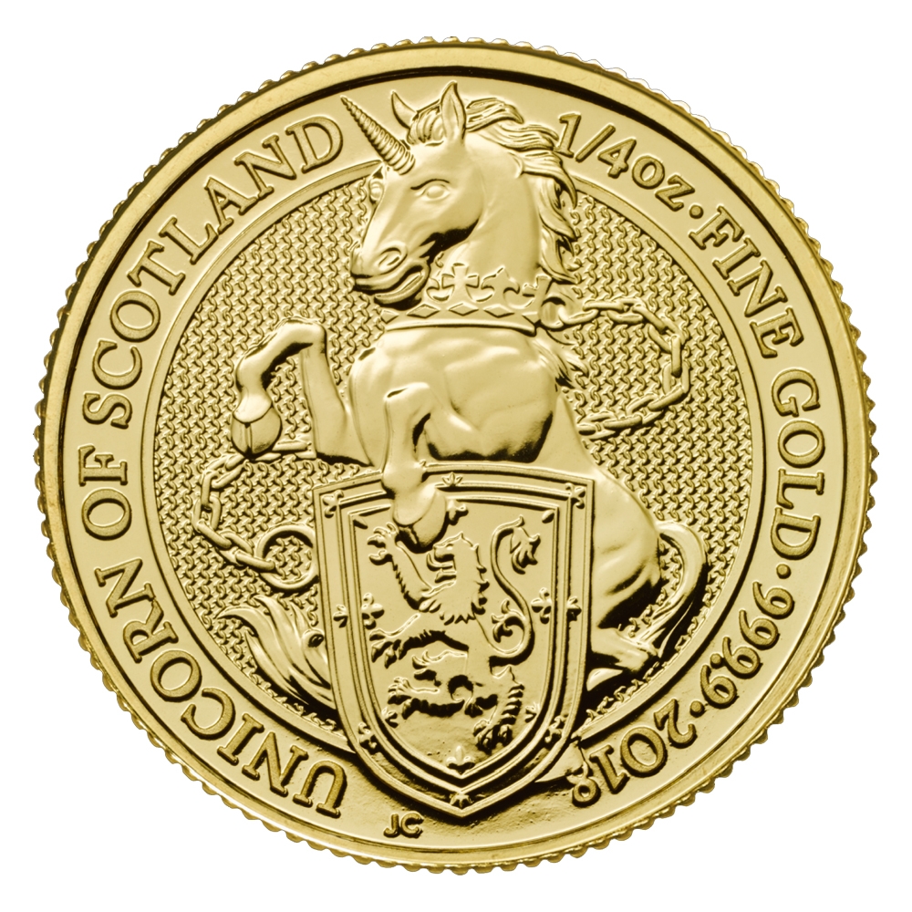 2018\u00201\u002F4\u0020oz\u0020Gold\u0020Queen\u0027s\u0020Beasts\u0020Unicorn\u0020of\u0020Scotland