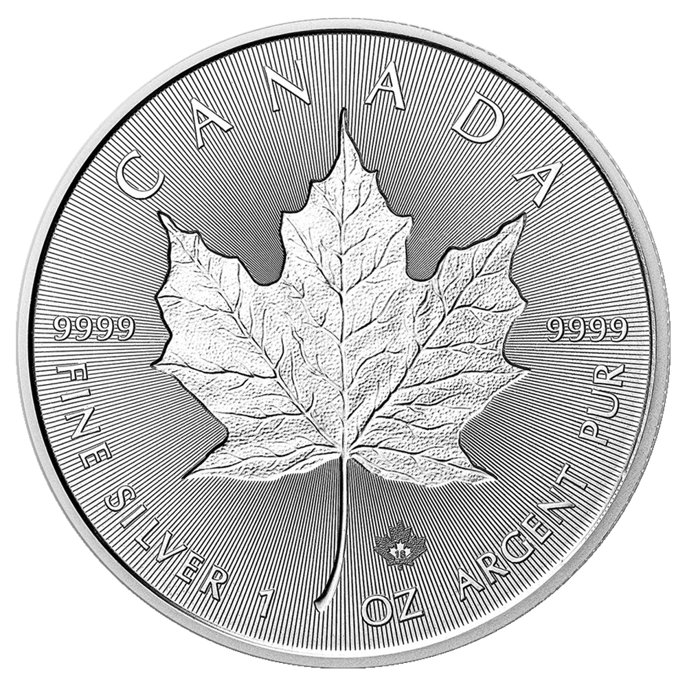 2018\u0020Canadian\u0020Silver\u0020Incuse\u0020Maple\u0020Leaf\u0020Coin\u0020BU